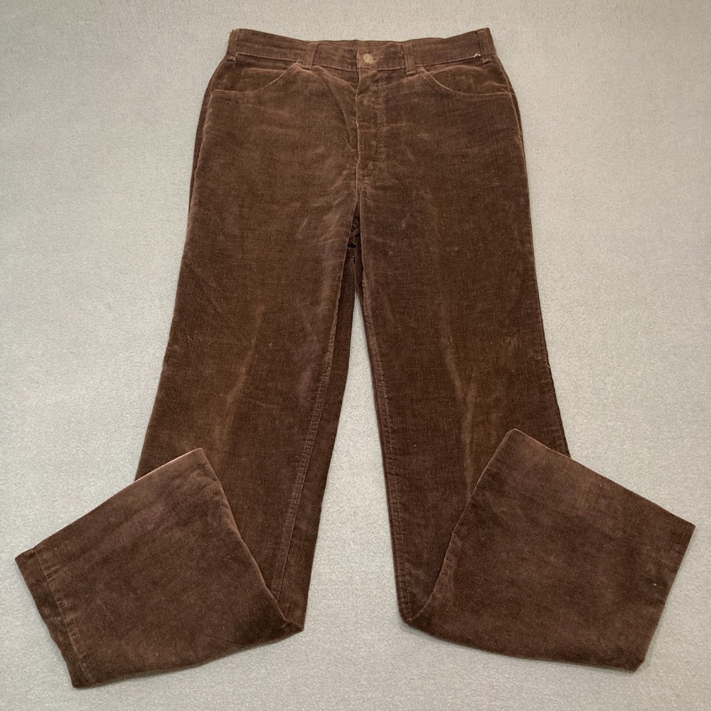 Vintage Levi's Brown Tab 207 Brown Corduroy Flare Pants Women's 32x32